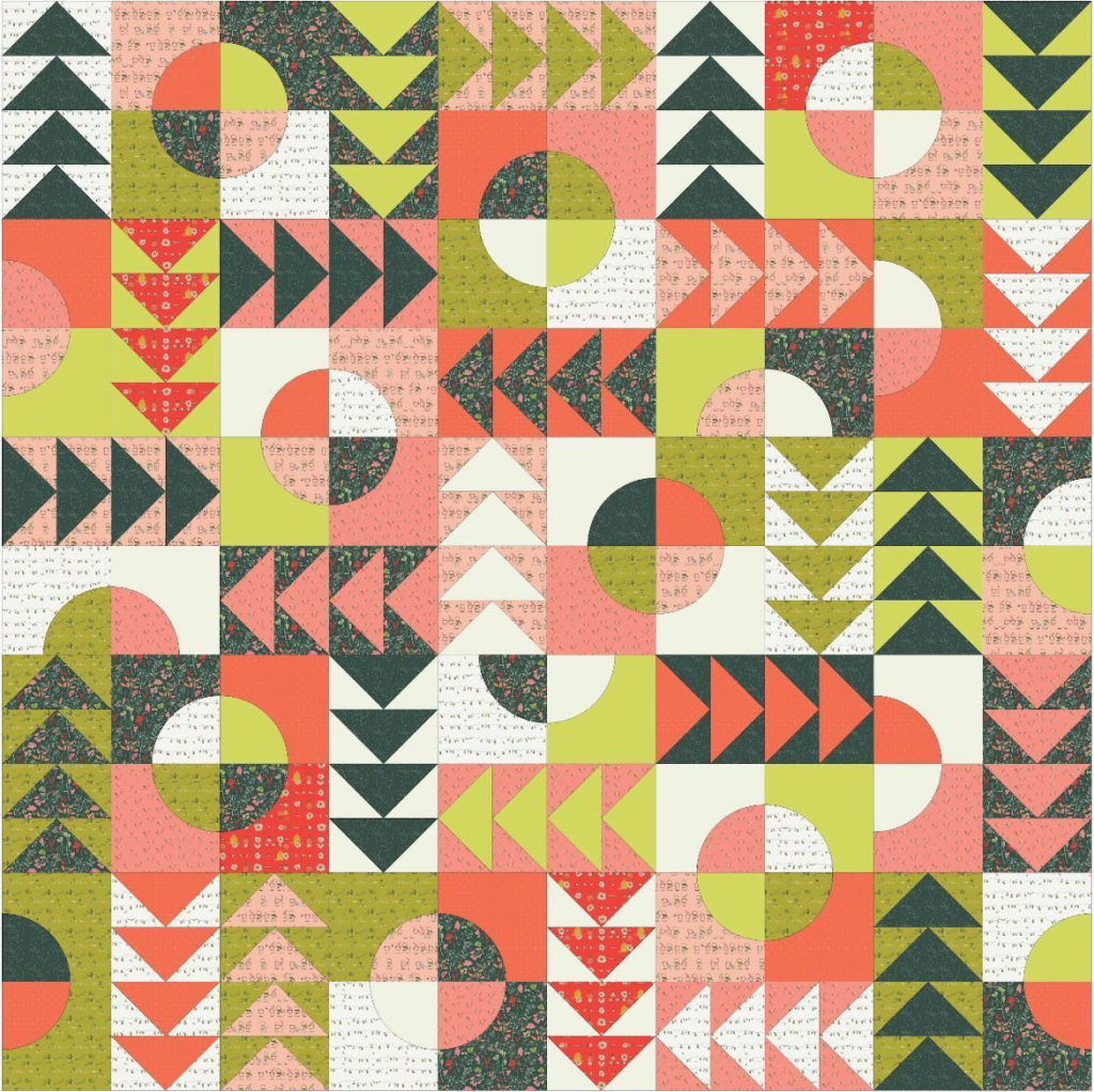 Carrols Garden Quilt Kit using Dew&Moss